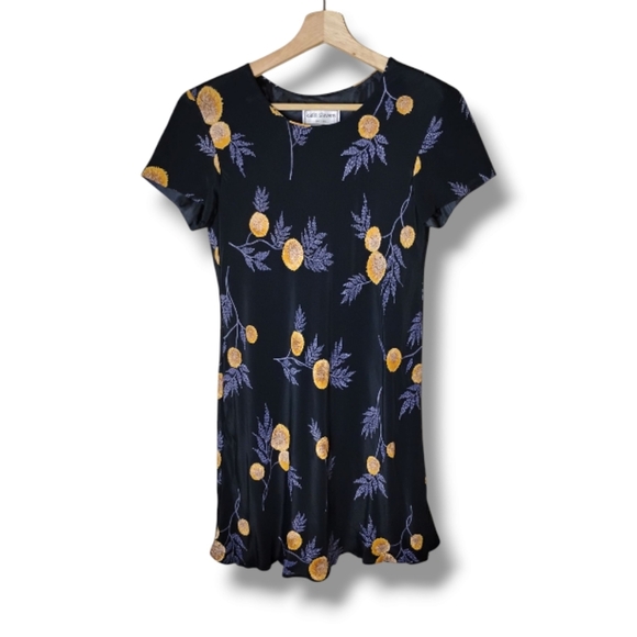 karin stevens Dresses & Skirts - Vintage Karin Stevens Mini Dress 6P Whimsy Dandelion Puff Print